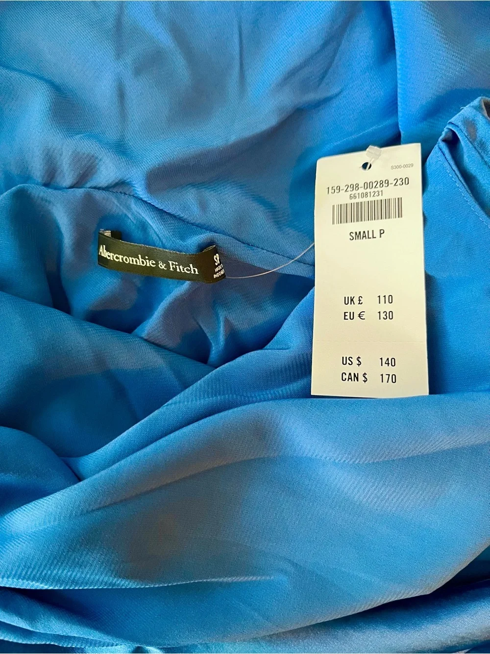 NWT Abercrombie & Fitch UK Gemstone Blue Dress, Summer Wedding Prom Formal Gown - Picture 4 of 12